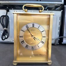 Seiko Mantel Clock QQF142G - Dual Chimes - Westminster Whittington - Gold Tone picture