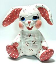 Decorative white and pink rabbit, ceramic, marked JC  pre-owned picture