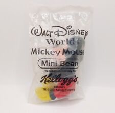 Vtg 2001 Mickey Mouse Mini Bean Walt Disney World Kellogg's NEW SEALED picture