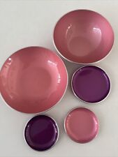 Emalox Set of Pink & Purple Anodized Aluminum Bowls Norway MCM picture