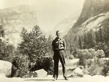 O9 Photo Handsome U.S. Military Man Posing In Mountains Yellowstone Picturesque picture