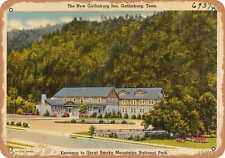 Metal Sign - Tennessee Postcard - The new Gatlinburg Inn, Gatlinburg, Tenn., en picture