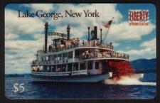 $5. Minne-Ha-Ha Paddle Wheel Steam Boat Lake George New York SPECIMEN Phone Card picture
