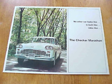 Vtg Checker Marathon 1967 Sales Brochure Aerobus Limousine Sedan Wagon picture