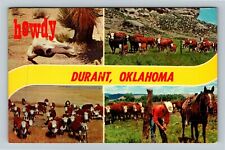 Durant OK-Oklahoma, General Greeting, Banner Greeting, c1968 Vintage Postcard picture