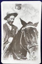 Happy Pancho Villa on His Horse Antique Photo RPPC Mexican Revolution picture