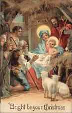 PFB Serie 11060 Nativity Baby Jesus Mary and Joseph c1910 Vintage Postcard picture