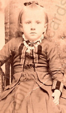 CDV Photo 1800's Waverly, Ia.  Antique Portrait Of Victorian Child By A. Garner picture