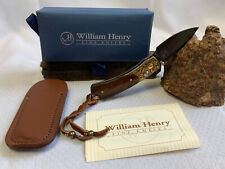 William Henry Folding Pocket Knife B09-AG2 24K Gold Koftgari Ironwood 27/50 picture