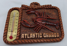vintage Atlantic Canada Lobster wall decor thermometer Nautical Seashore Ocean picture