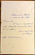 Autographed Letter Signed - William Cullen Bryant -America's First Poet Laureate picture