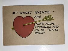 Vintage 1901 My Worst Wishes Undivided Back Postcard picture