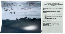 WW2 RAF BATTLE OF BRITAIN PHOTO SPITFIRE,SIGNED BY 4 PILOTS OF THE BATTLE + COA picture