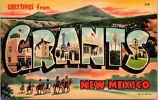 Greetings from GRANTS, New Mexico Large Letter Linen Postcard - Curt Teich picture