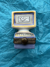 Vintage Limoges Peint Main Computer Trinket Box picture