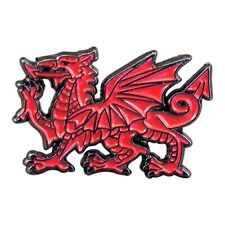Welsh Dragon Red Enamel Lapel Pin Badge Brooch Wrexham Wales Cymru BNWT/NEW Gift picture