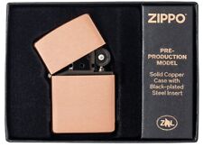 Zippo Windproof Lighter Pre-Production Black Insert SOLID COPPER 2022 NEW picture