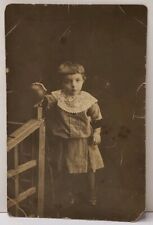 RPPC Boy Wearing Beautiful Lace Collar Real Photo Postcard D20 picture