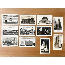 Lot of 11 Vintage 1933 Chicago Worlds Fair Miniature B&W Real Souvenir Photos picture