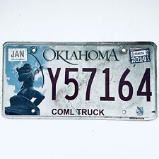 2014 United States Oklahoma Commercial Truck License Plate Y57164 picture