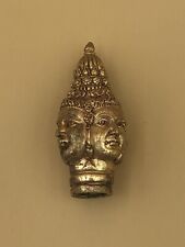 Brahma Phra Phrom Four-Faced God Head Hindu Buddha Amulet Mini Brass Statue -K picture