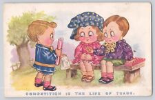 Postcard Humor Comic Competition Is The Life Of Trade Holmfirth c1908 picture
