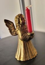 Vintage Brass Angel Candle Holder W/ Box (4.5x2 In) picture