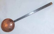 Handmade Tasting Ladle Wrought Iron Handle w/ Rat Tail Copper Bowl By H.J. Heine picture