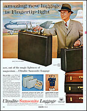 1956 United Air Lines tested Samsonite lite luggage retro photo print ad L90 picture