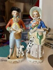 Vintage Colonial figurines made in Japan Genuine Porcelain Male And Female Set picture