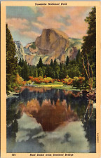 Half Dome from Sentinel Ridge, Yosemite NP, California - 1938 Linen Postcard picture
