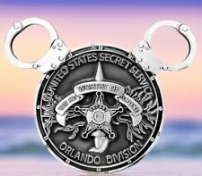 🔥Mickey Club House Challenge Coin Gray Secret Service Disney Minnie Ears picture