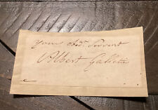 ALBERT GALLATIN Jeffersons Secretary Of The Treasury Clipped Signature Signed picture