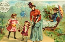 1870's-80's Mother Kids Balloon Universal Fashion S.D. Angell Shoes P50 picture