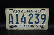 1940 ARIZONA License Plate picture