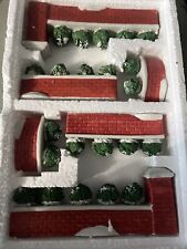Lemax Dickensvale Collectibles Porcelain Brick Wall 6 Piece Set New Box picture
