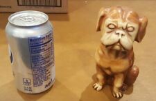 Vintage Ceramic English Bulldog Statue Sitting Dog Heavy Wrinkly Pooch Doorstop picture