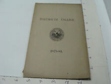 ORIGINAL - DARTMOUTH COLLEGE --1879-80 CATALOG of OFFICERS & STUDENTS 58pgs  picture