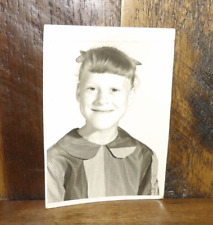 Sale is for a Circa 1950's Snapshot-School Picture-Little Girl with a Bowl Cut picture