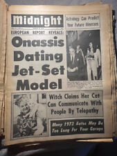 MIDNIGHT TABLOID NEWSPAPER Aug 21 '72 WITCHES CAT COMMUNICATES TELEPATHICALLY picture