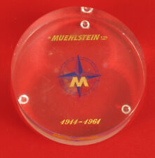 VINTAGE H. MUEHLSTEIN Co. 1911 - 1964 LUCITE ADVERTISING PAPERWEIGHT PLASTIC  picture