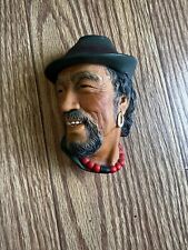Vintage Bossons Chalkware Head The Tibetan Man Congleton England Wall Hanging picture