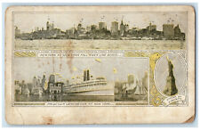 c1905 Priscilla New York View from Fall River Line Boats Multiview Postcard picture