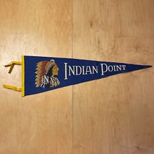 Vintage 1940s Indian Point Travel 8x28 Felt Pennant Flag picture