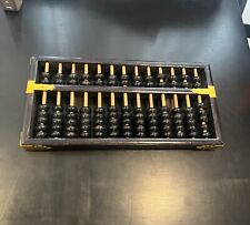 Vintage Chinese Wooden Abacus Lotus Flower Brand 13 Rods 91 beads DESCRIPTION picture