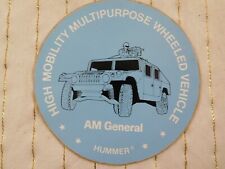 RARE 3  Vintage 1983 Early HMMWV AM General Hummer Round Stickers picture