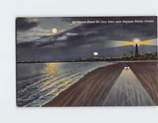 Postcard Moonlight Scene Lighthouse Ponce De Leon Inlet Florida USA picture