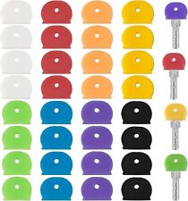 32 pcs Key Cover Cap Tags Color ID Identifiers Topper Ring Mixed Colors Marker picture