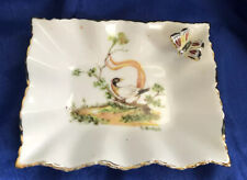 3D Butterfly Ashtray Trinket Dish Hand Painted Artist Signed Porcelain Rare VTG picture