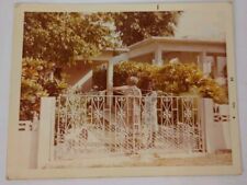 Vintage 1970s Found Photograph Photo African American Women Beautiful Home Gated picture